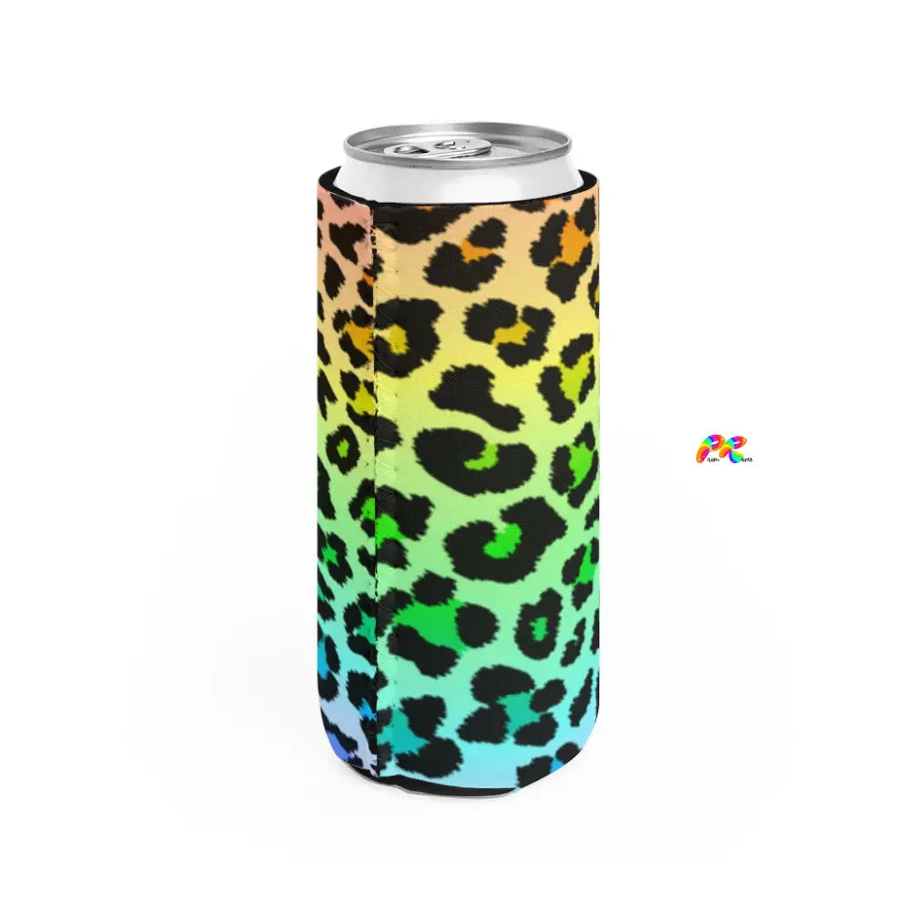 Rainbow Leopard Print Energy Drink Cozie