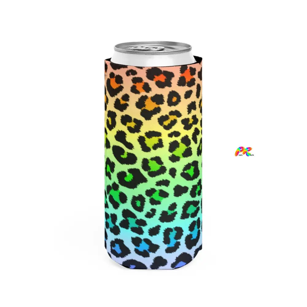 Rainbow Leopard Print Energy Drink Cozie