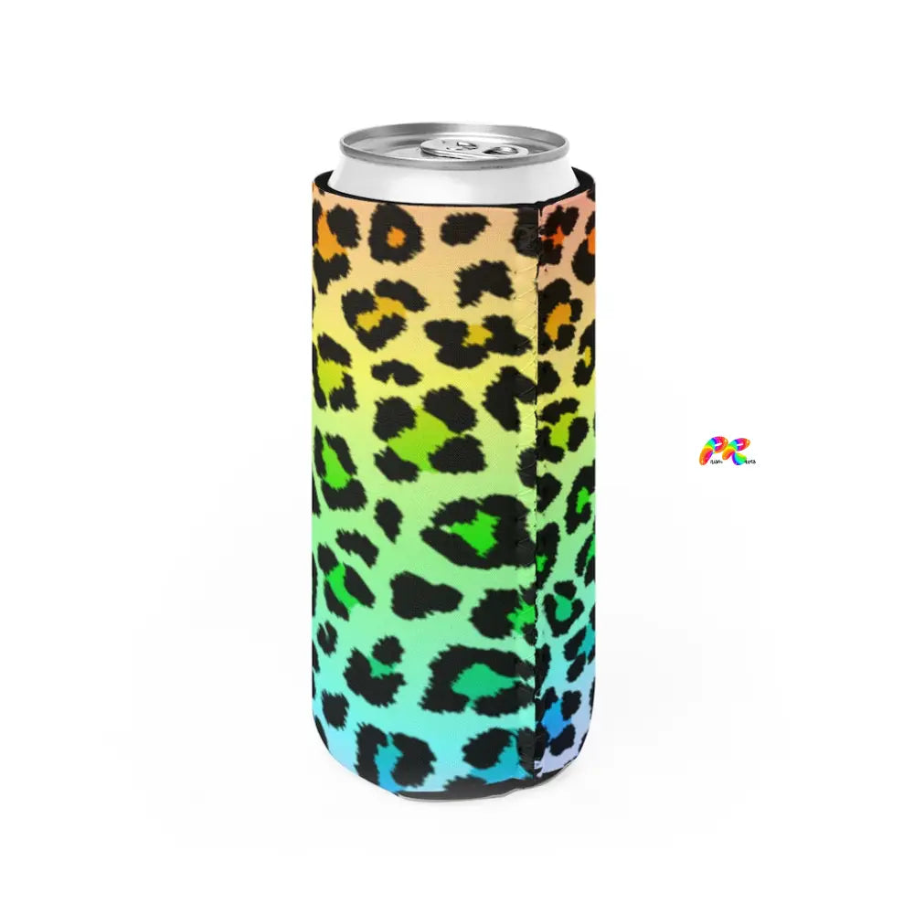 Rainbow Leopard Print Energy Drink Cozie