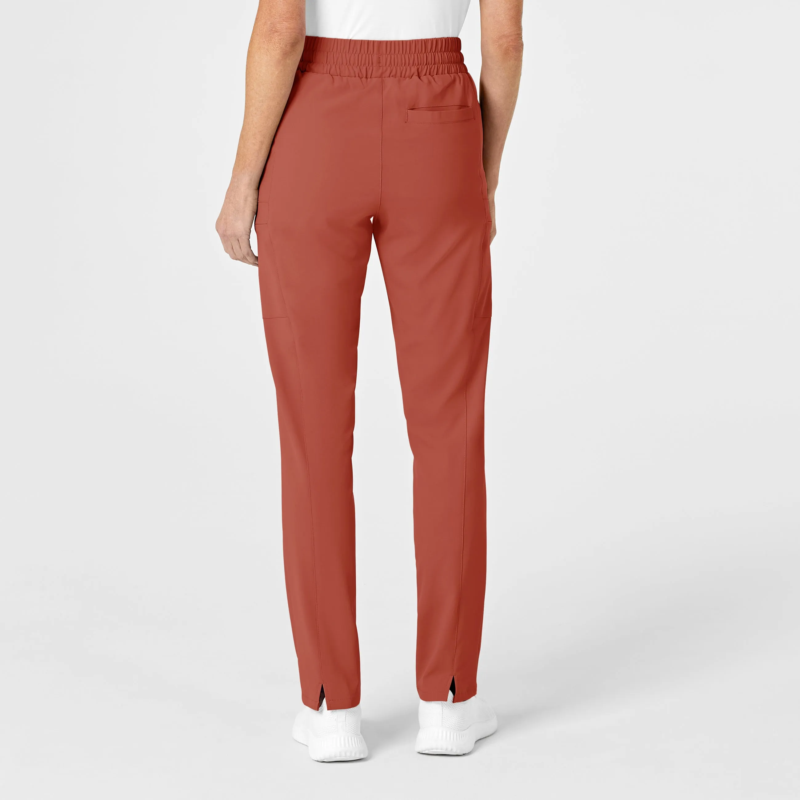 RENEW Women's High Waist Slim Leg Scrub Pant - Mineral Red