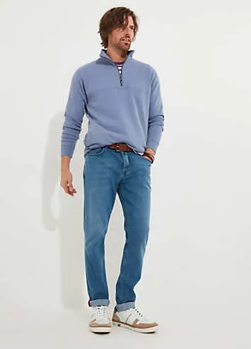 Ribbed Funnel Neck 1/4 Zip Top by Joe Browns | Look Again