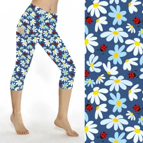 SCULPT Yoga Capri Leggings - Daisy Bugs