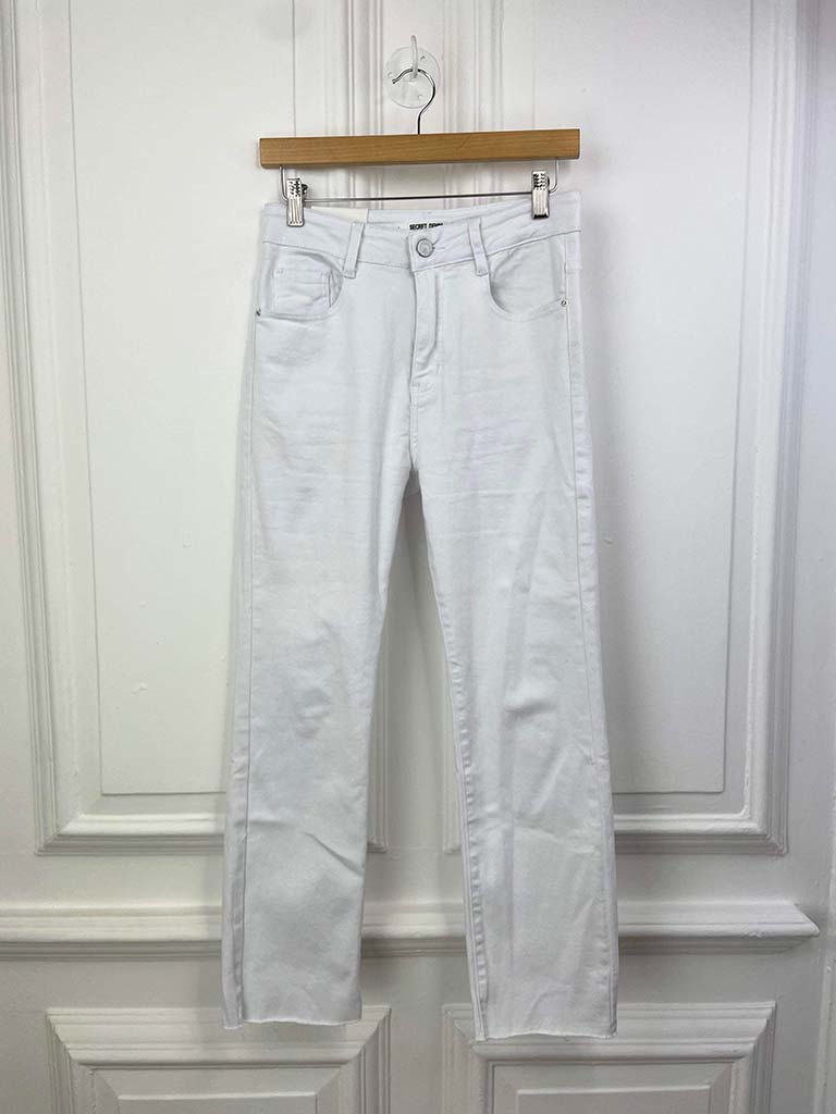 Secret Denim Straight Leg Jeans - White