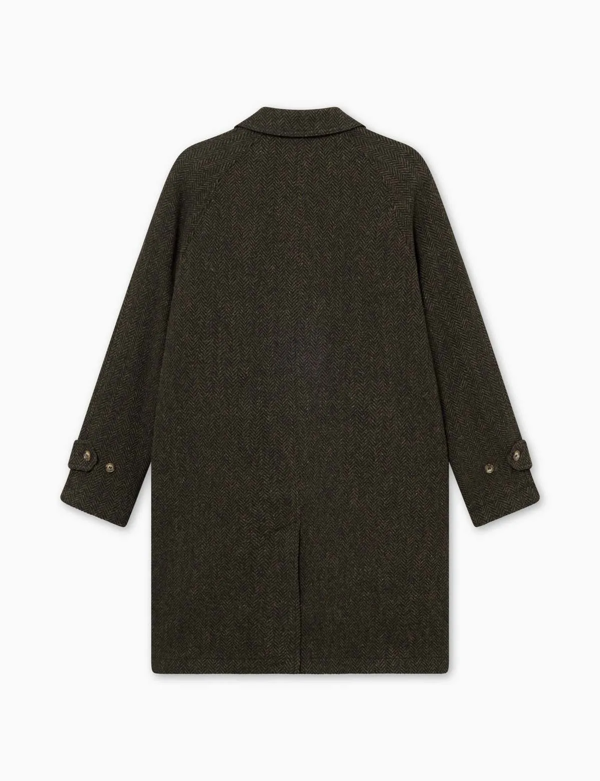 Shelter Wool Long Coat - Black/Army