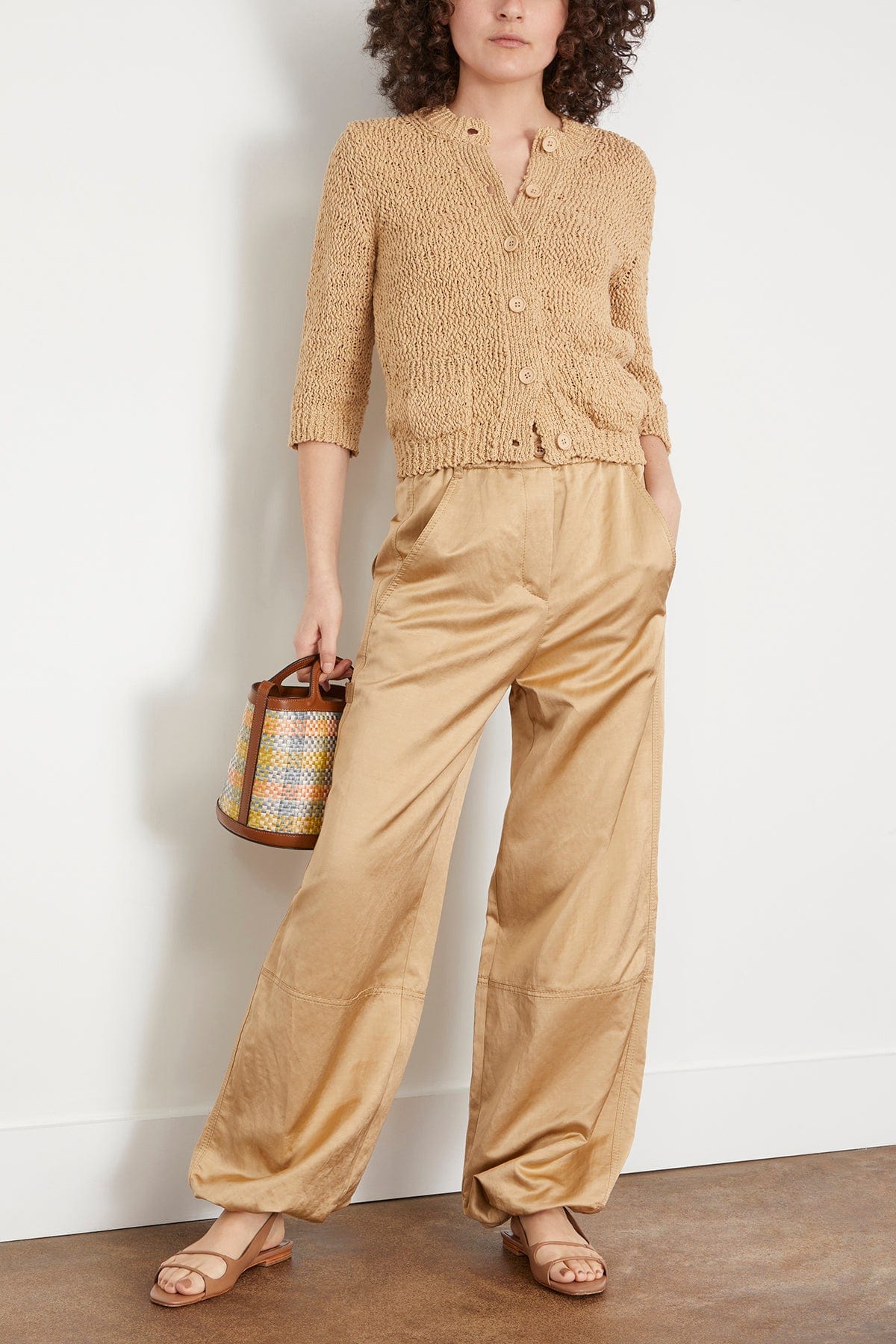 Slouchy Coolness Cargo Pant in Warm Beige