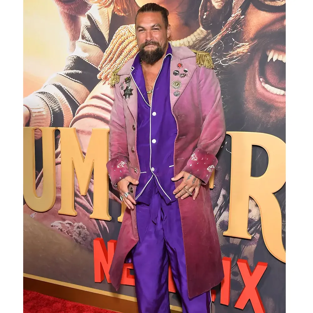 Slumberland Jason Momoa Burgundy Coat