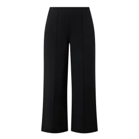 SPANX Ponte Cropped Wide Leg Pant - Black