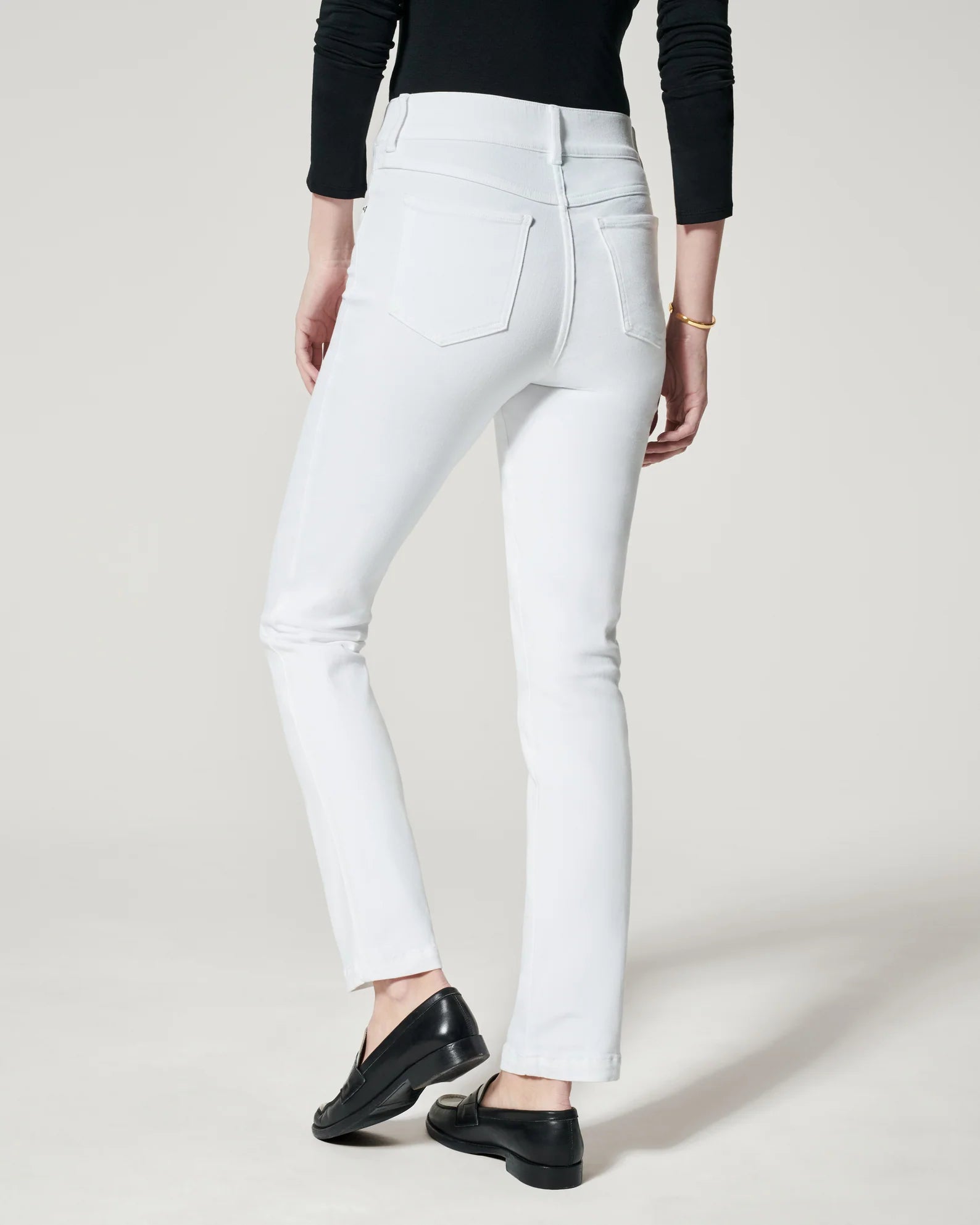 SPANX WHITE STRAIGHT LEG JEANS