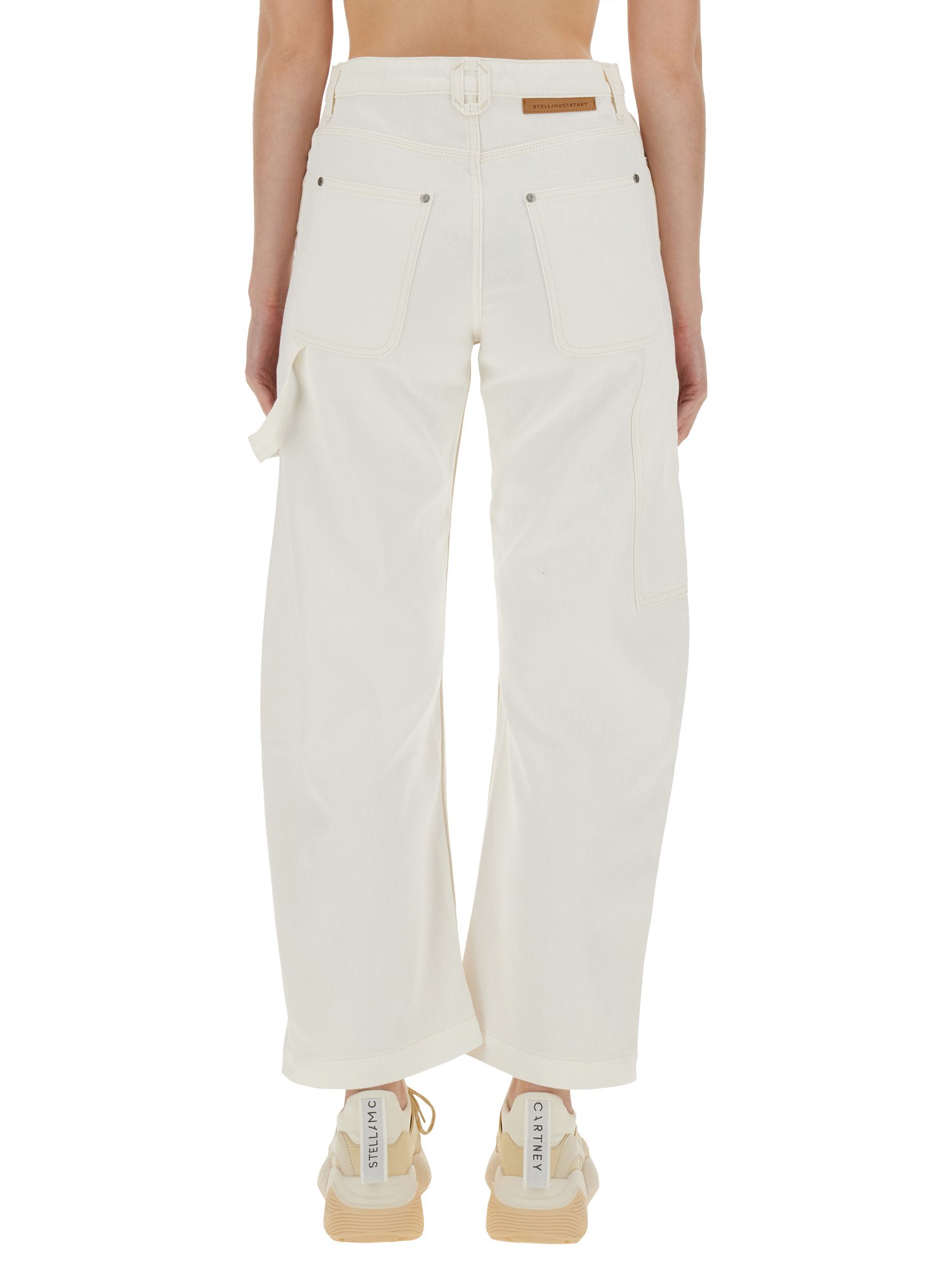 STELLA McCARTNEY    COTTON DENIM BANANA LEG UTILITY JEANS