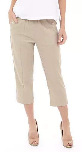 Straight Leg Capri with Elastic Waist Style VL-CAP