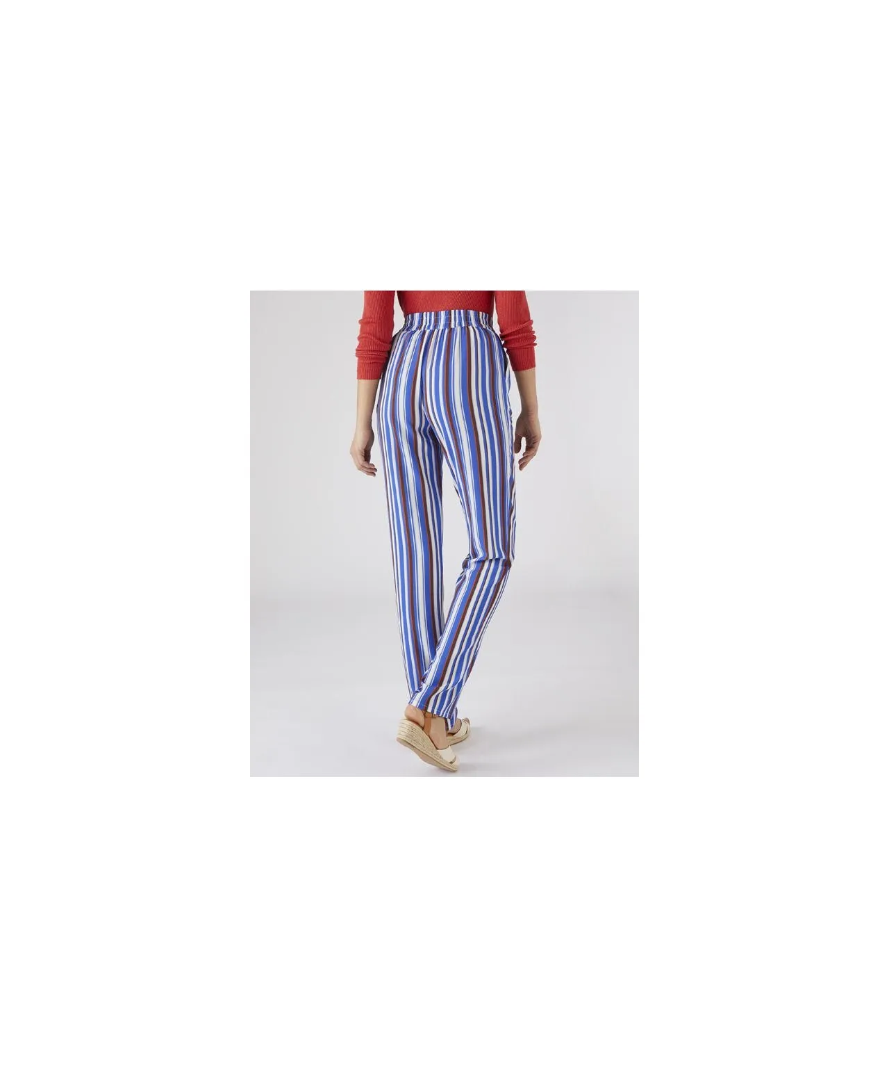 Straight Leg Stripe Trousers