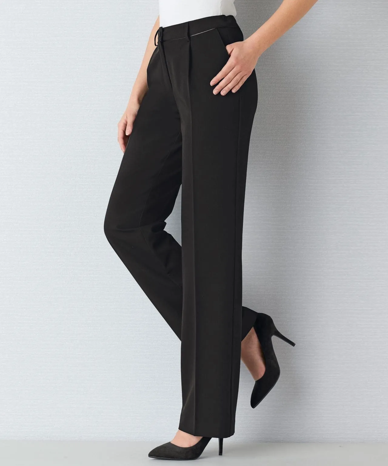 Straight-Leg Tailored Trousers