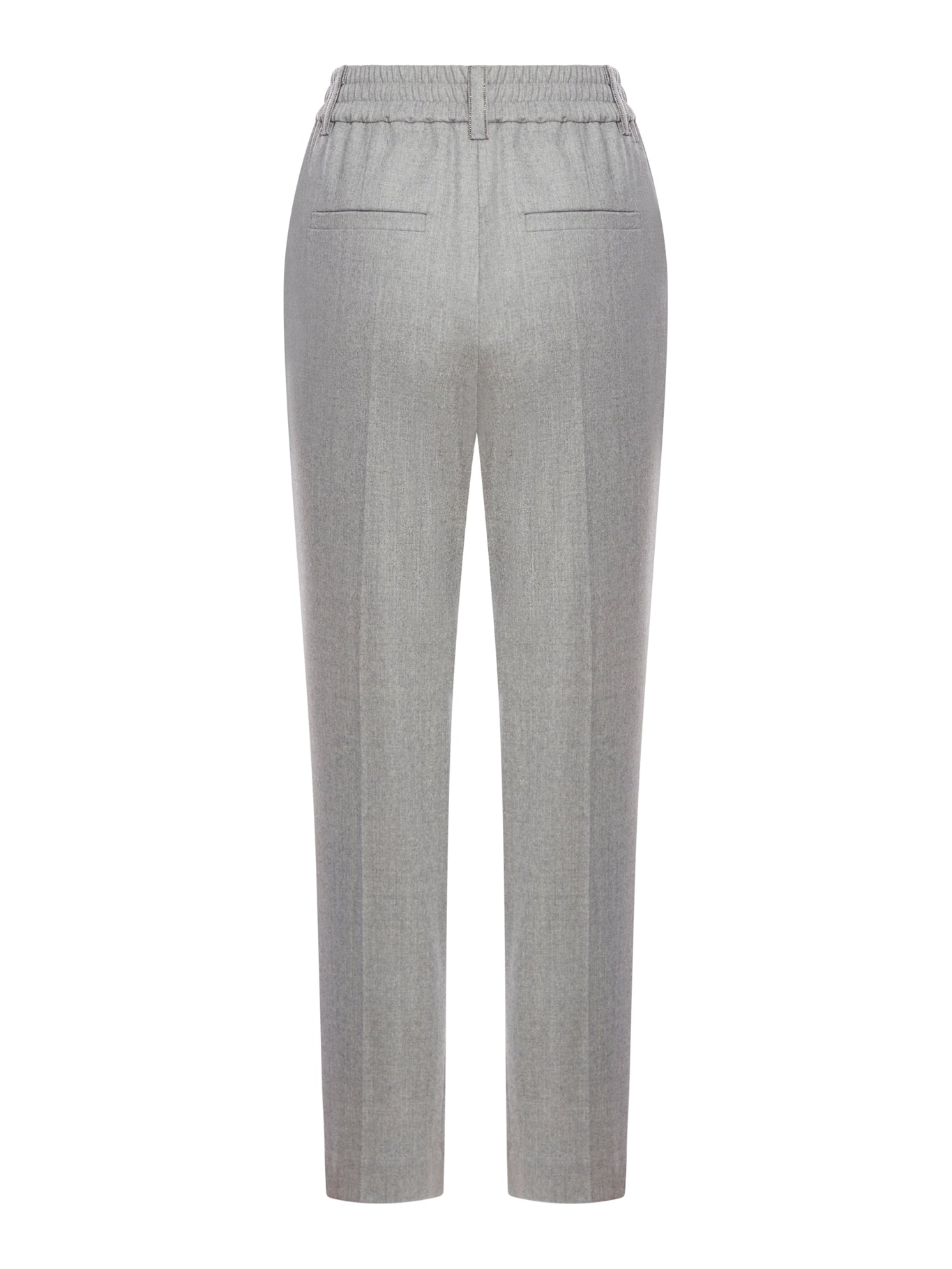 straight leg wool trousers