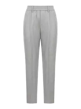 straight leg wool trousers