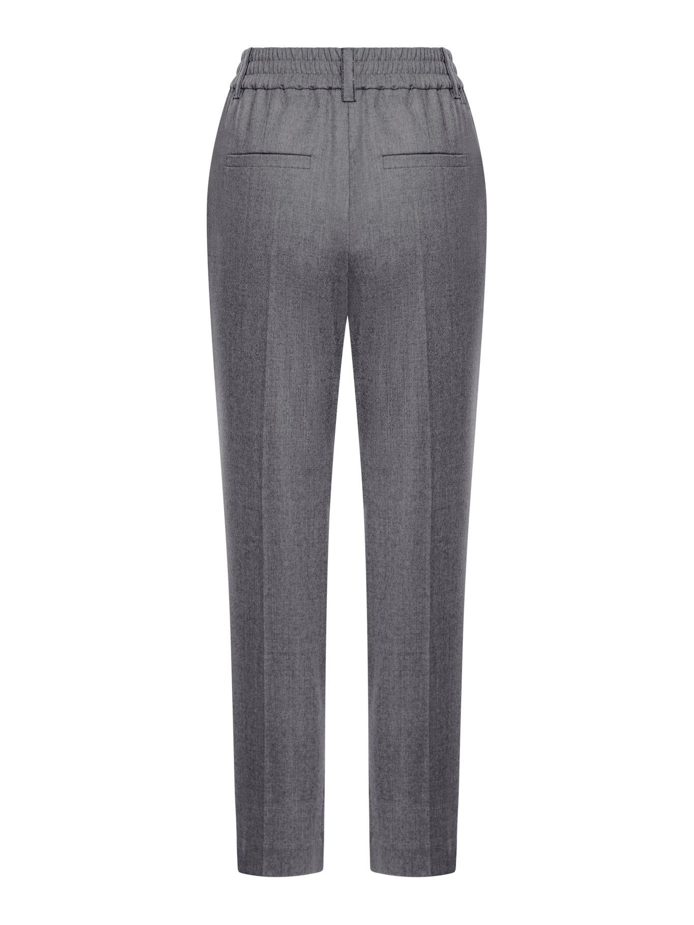 straight leg wool trousers