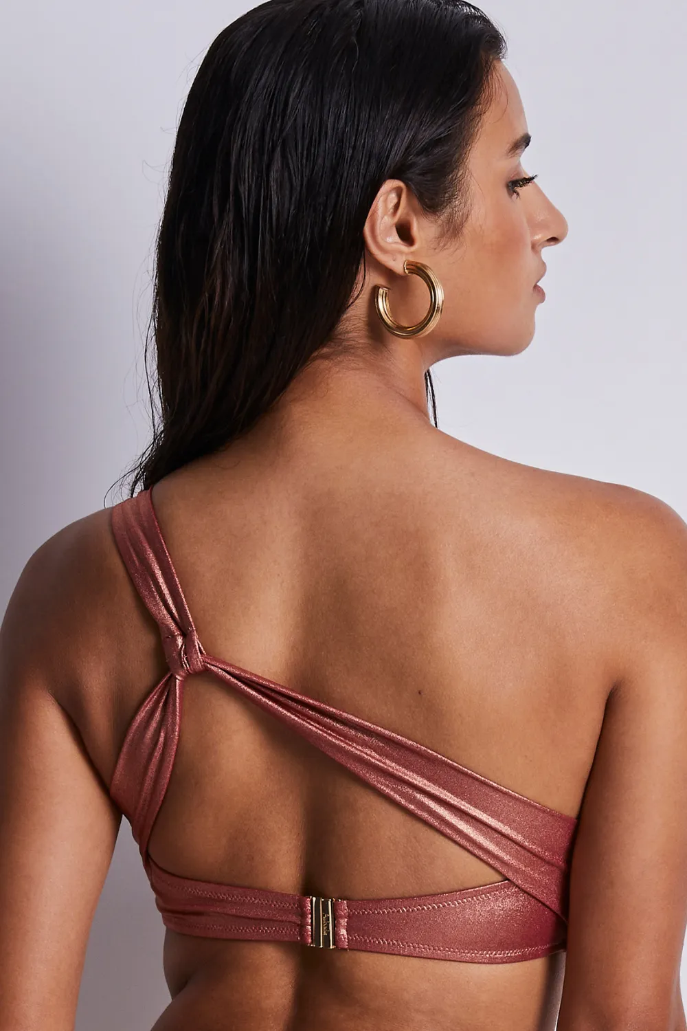 Sunlight Glow One Shoulder Bikini Top