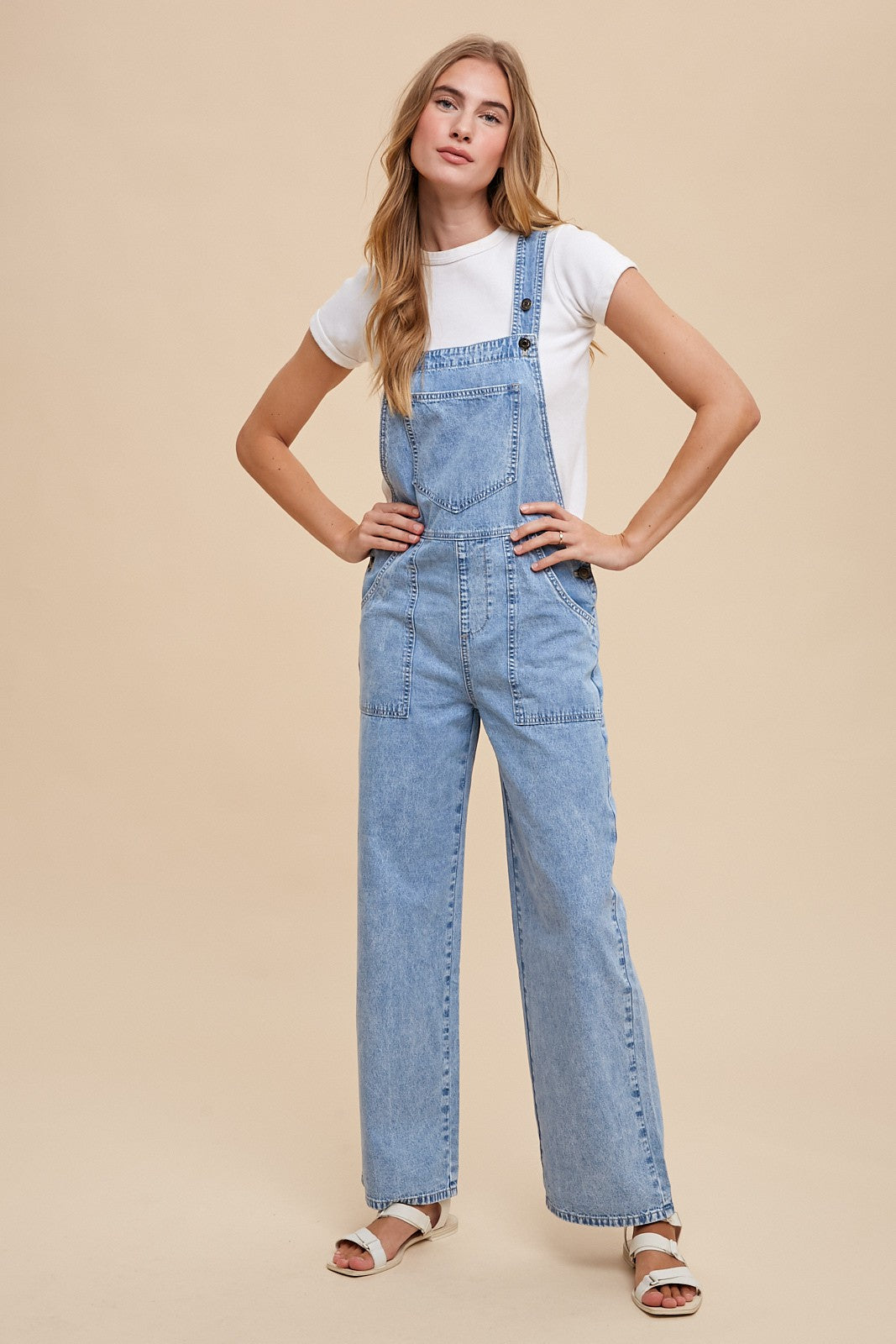 The Daunis Straight Leg Denim Overalls