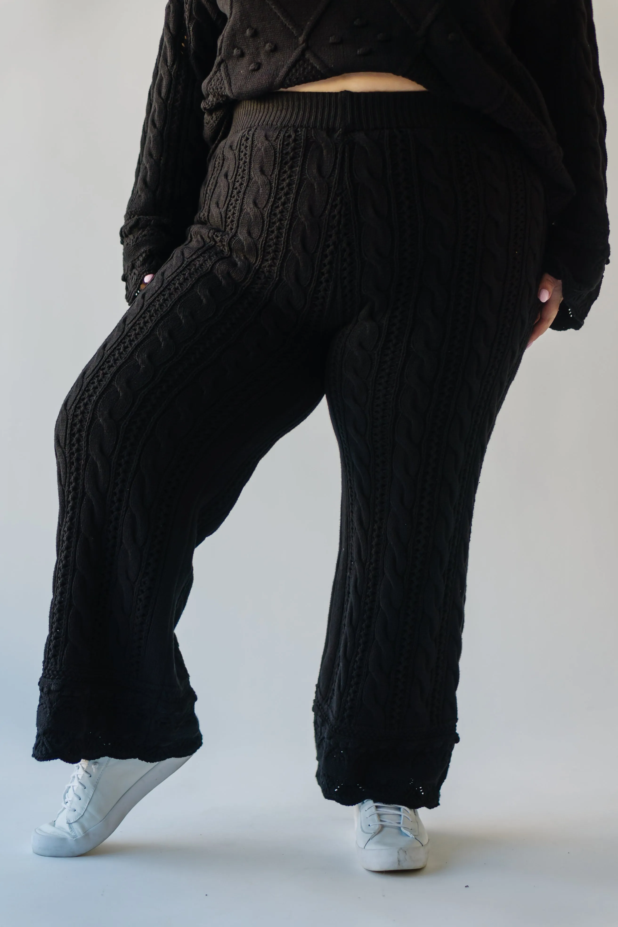 The Grint Knit Straight Leg Pant in Black