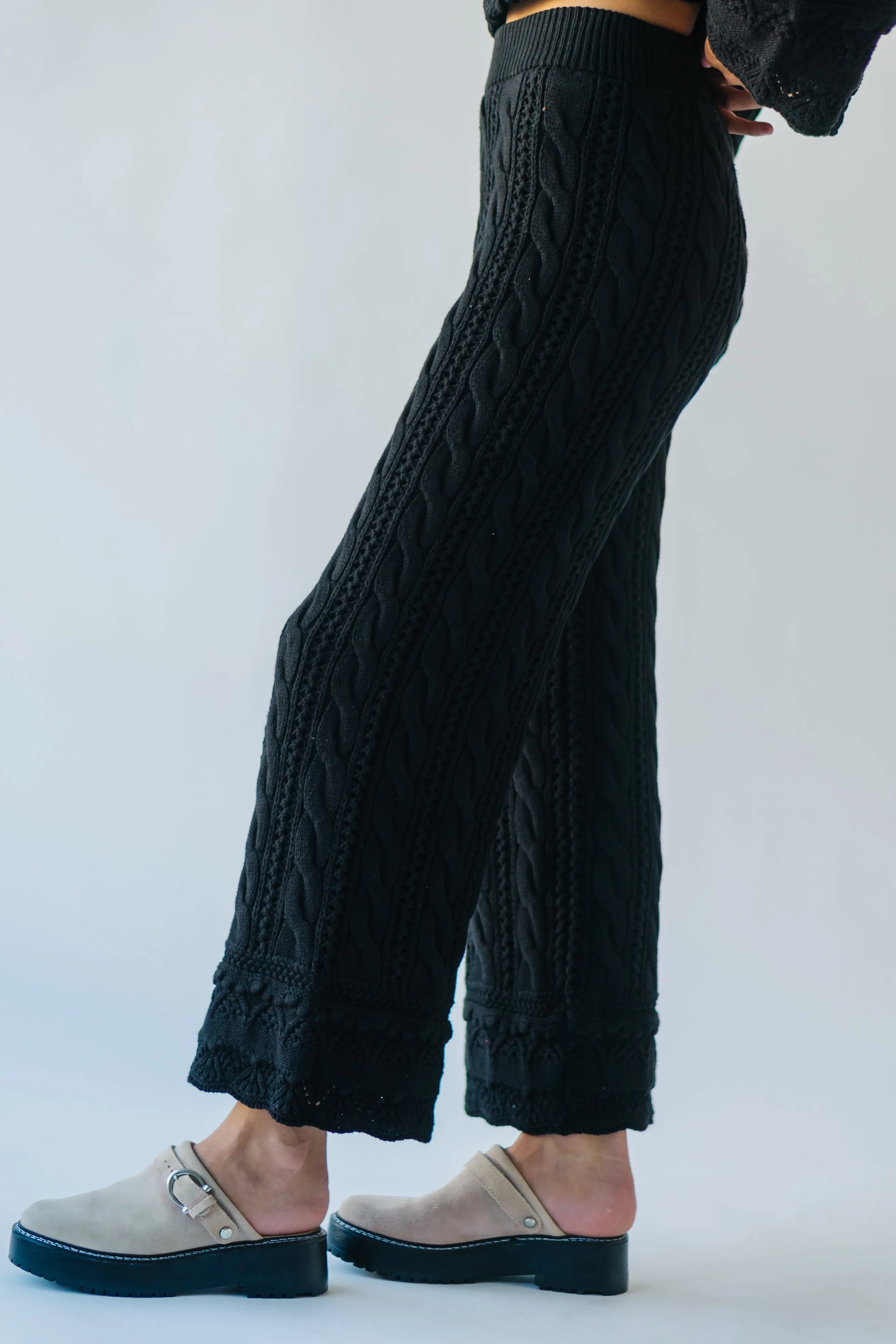 The Grint Knit Straight Leg Pant in Black