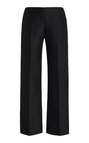 The Row Flame Low-Waisted Wool-Silk Straight-Leg Pants