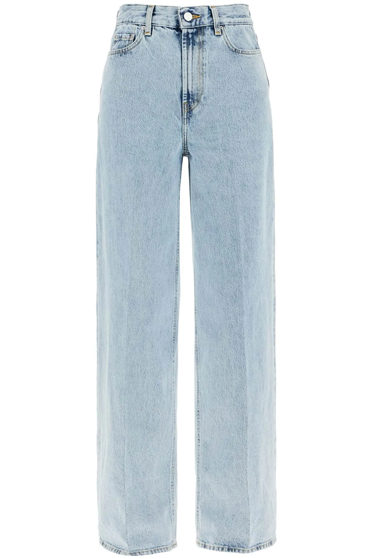 Toteme Wide Leg Jeans In Organic Cotton   Blue