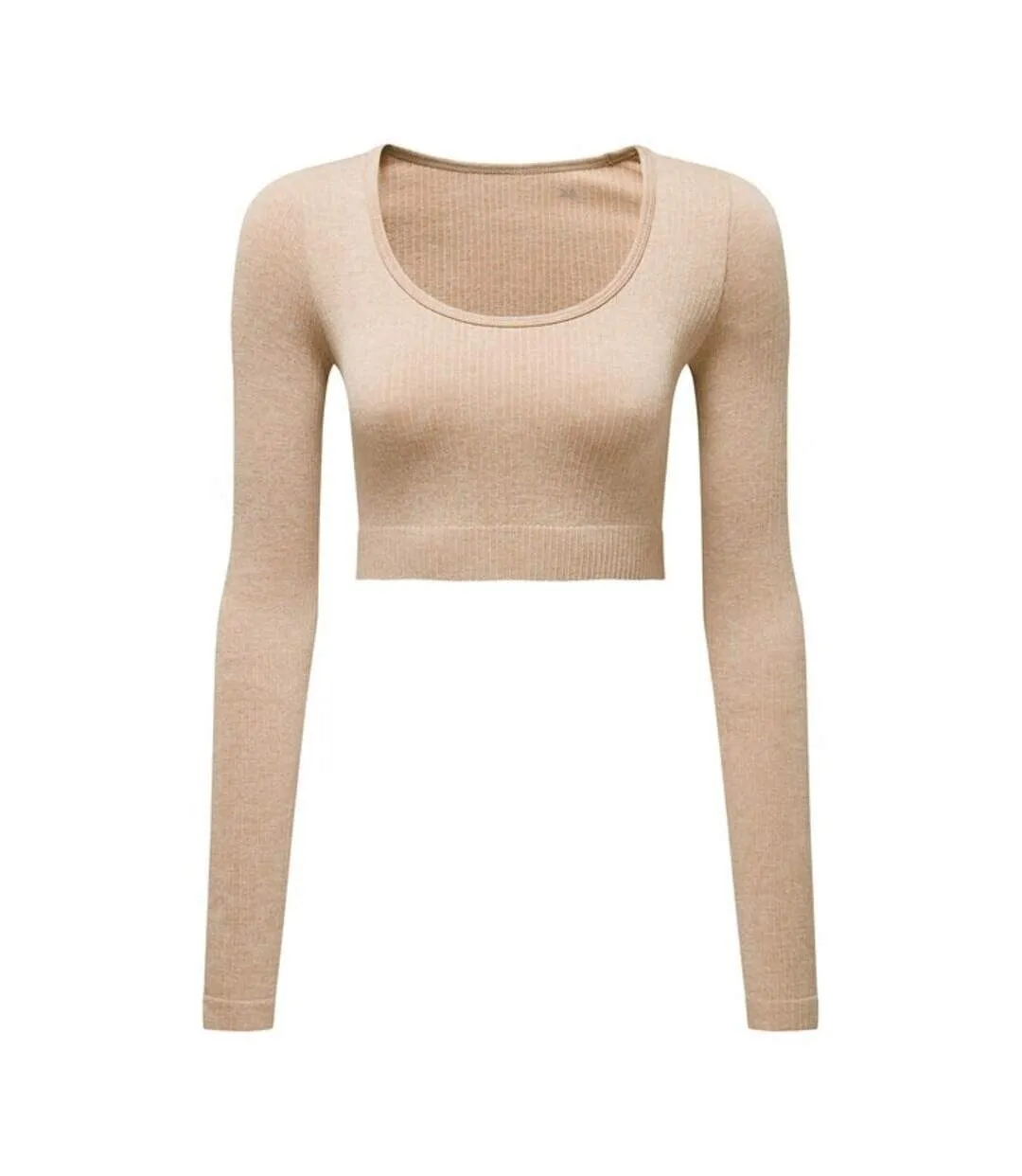 TriDri Womens/Ladies Ribbed Seamless 3D Crop Top (Nude) - UTRW8386