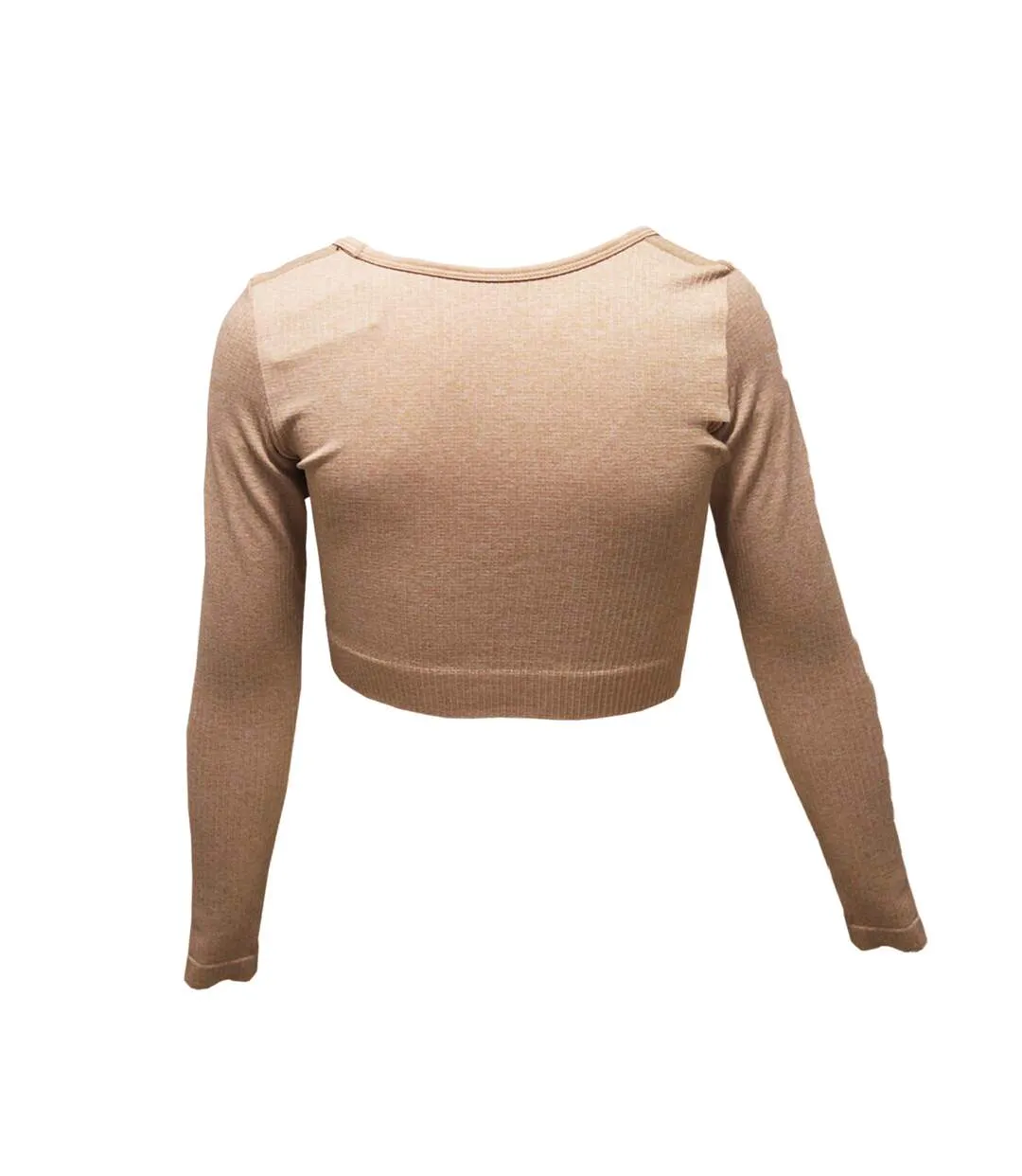 TriDri Womens/Ladies Ribbed Seamless 3D Crop Top (Nude) - UTRW8386