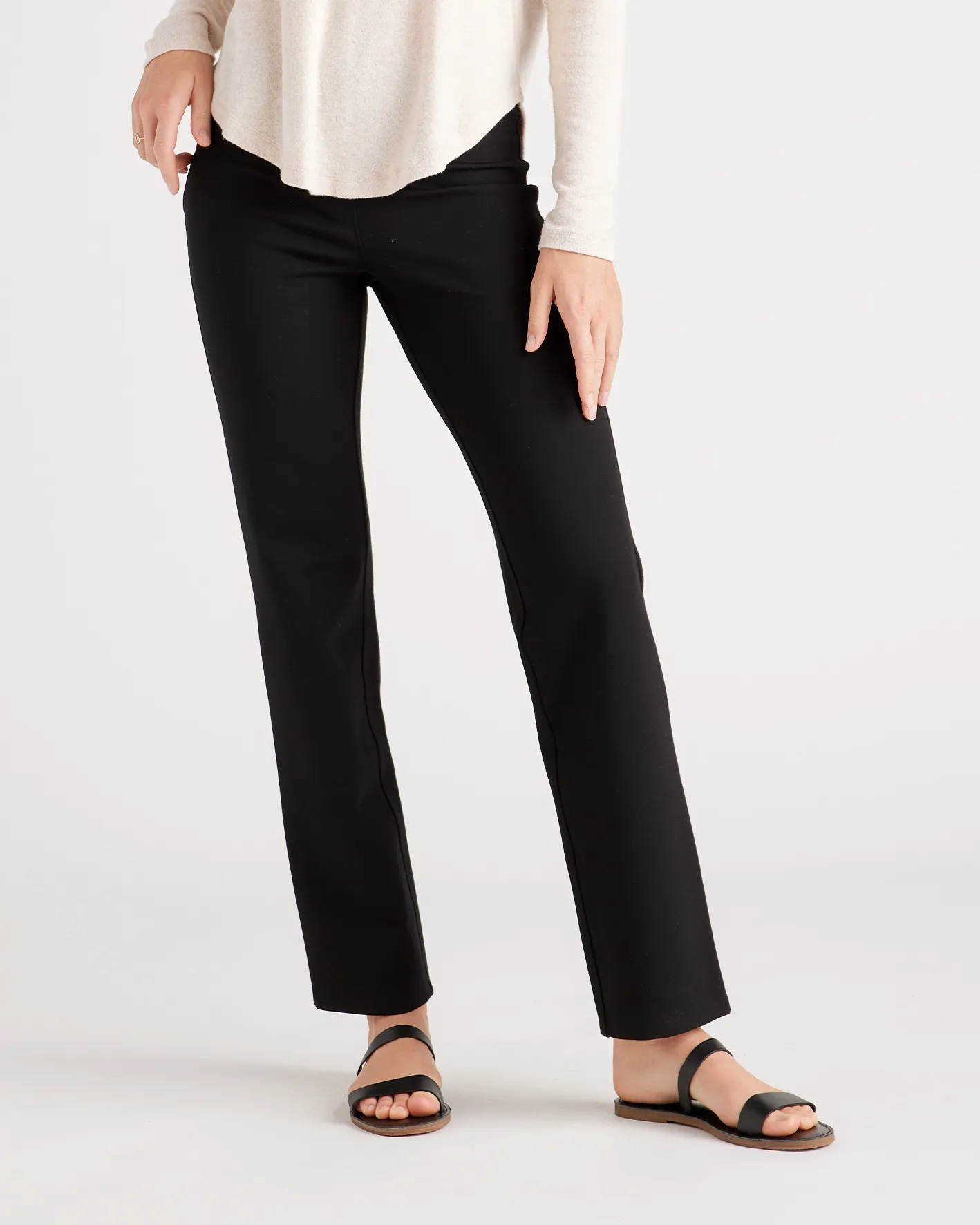 Ultra-Stretch Ponte Straight Leg Pants - Regular 30" inseam