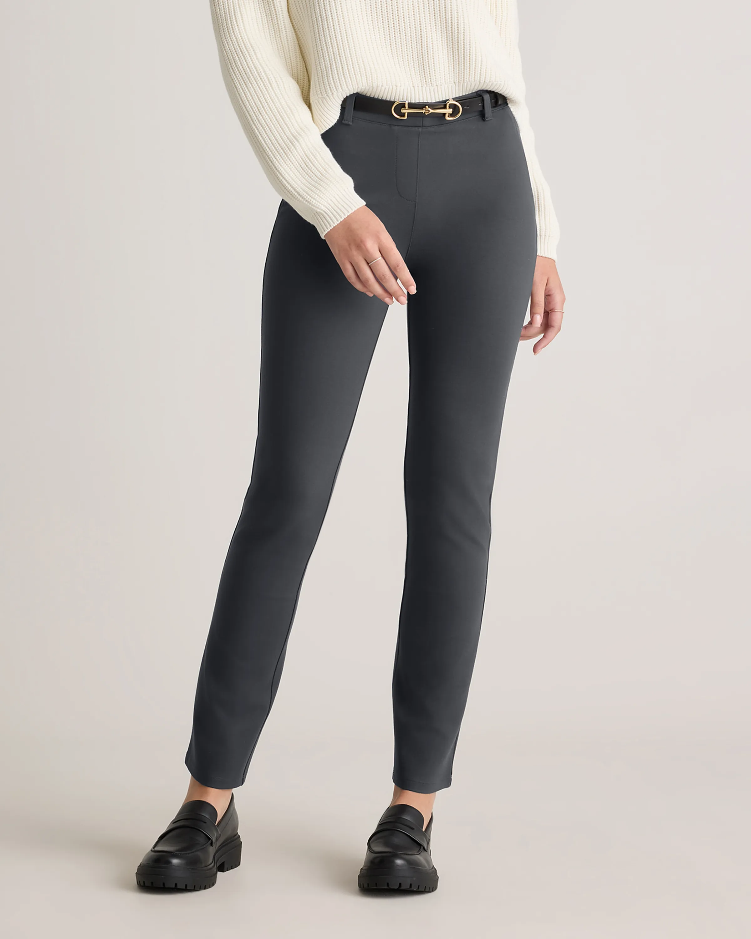 Ultra-Stretch Ponte Straight Leg Pants - Regular 30" inseam