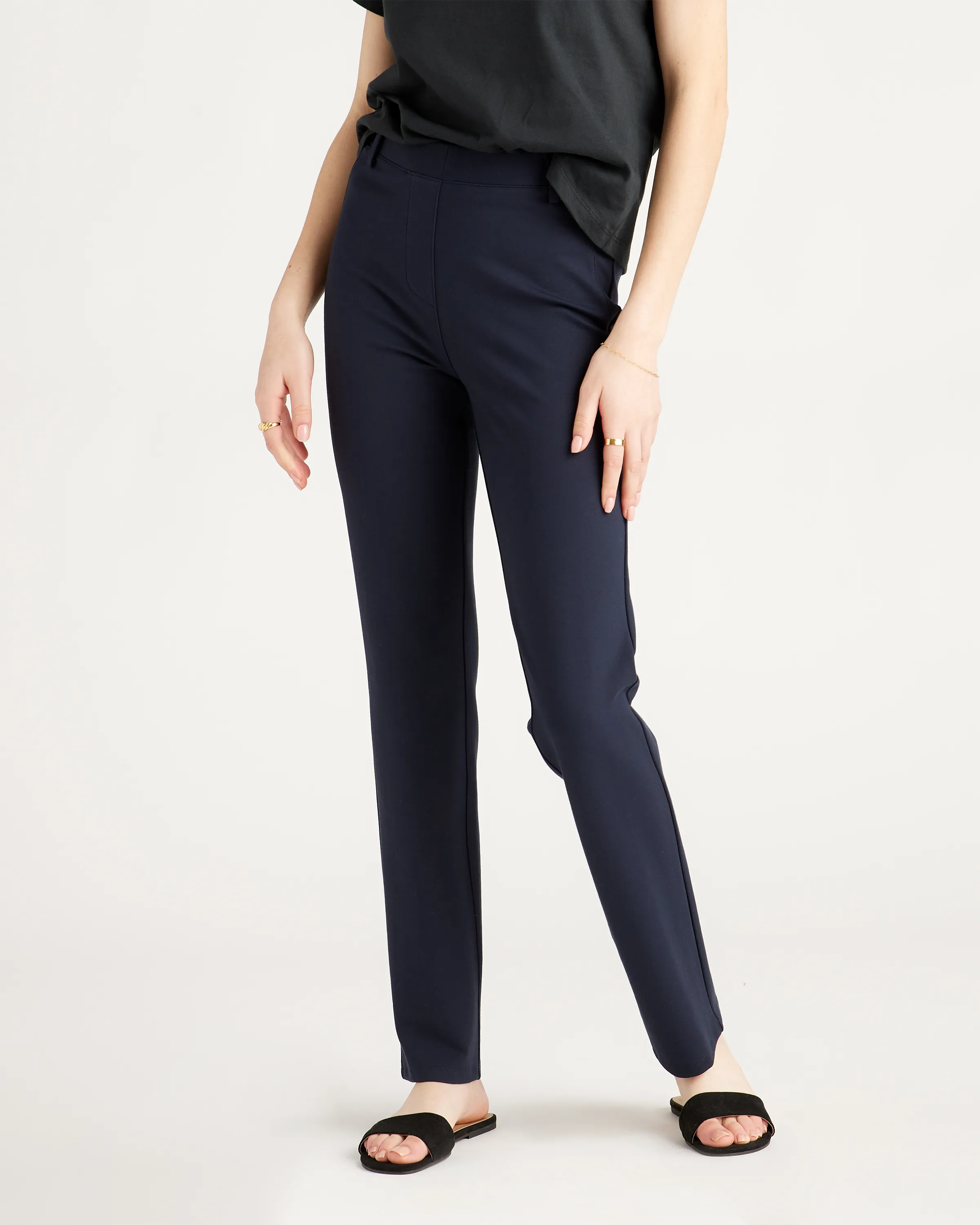 Ultra-Stretch Ponte Straight Leg Pants - Regular 30" inseam