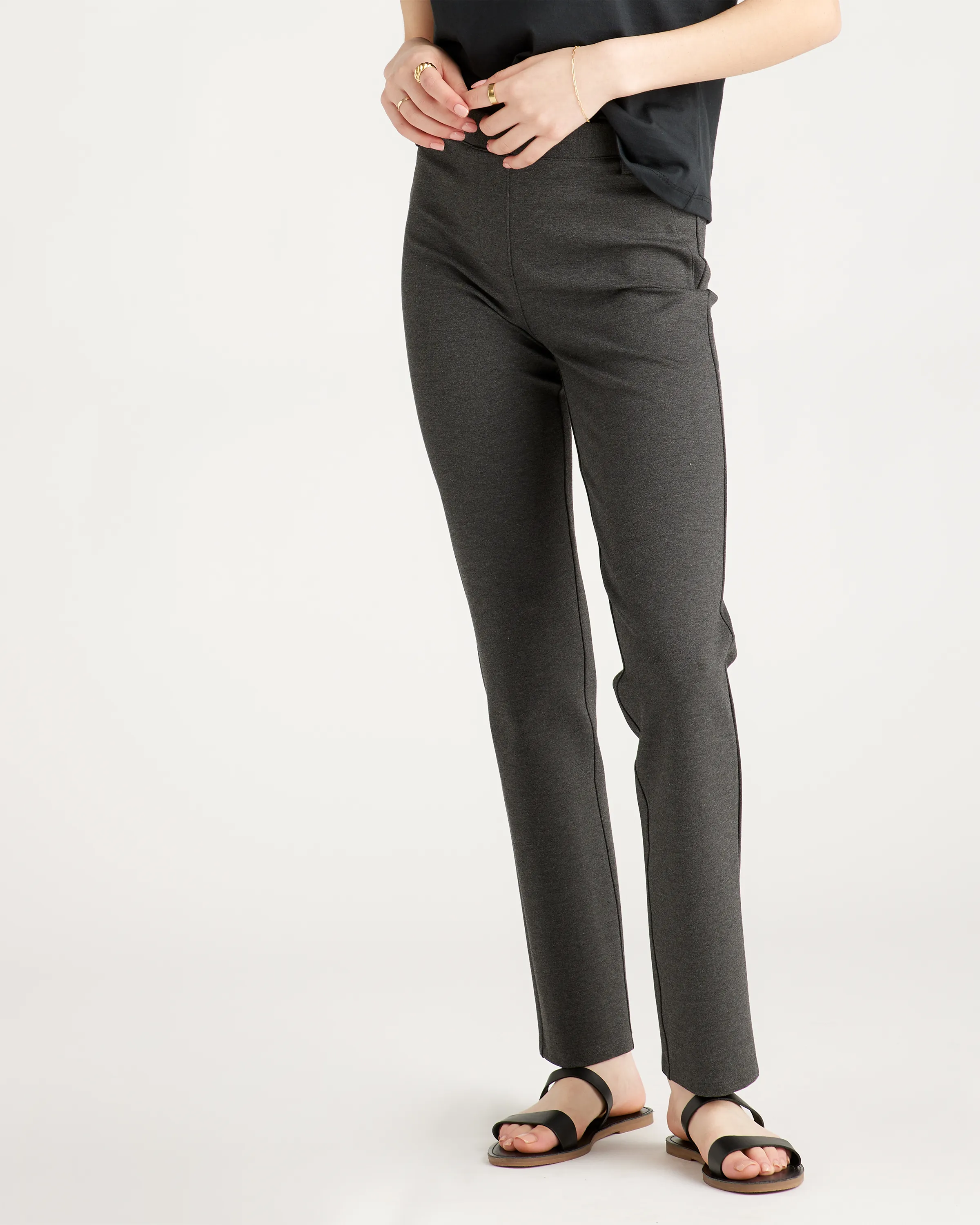 Ultra-Stretch Ponte Straight Leg Pants - Regular 30" inseam