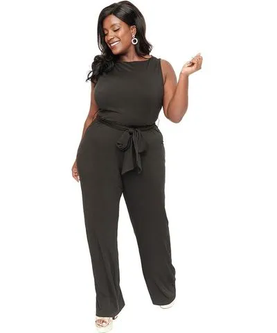 Unique Vintage Plus Size 1950s Boat Neck Jumpsuit