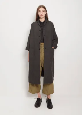 Unisex Cotton Canvas Loose Coat — Charcoal