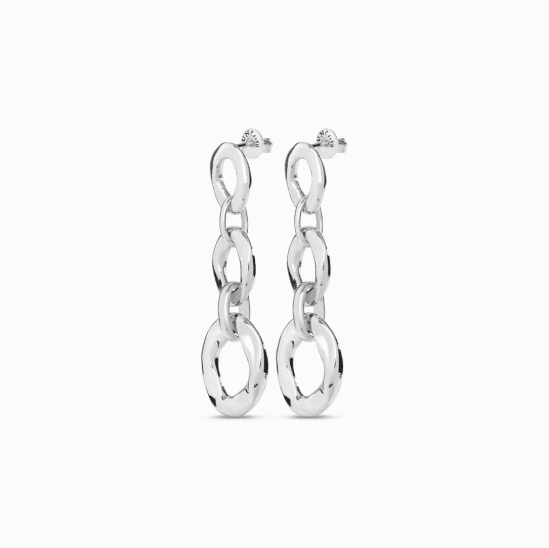 UNOde50 YOLO Silver Three-Link Earrings