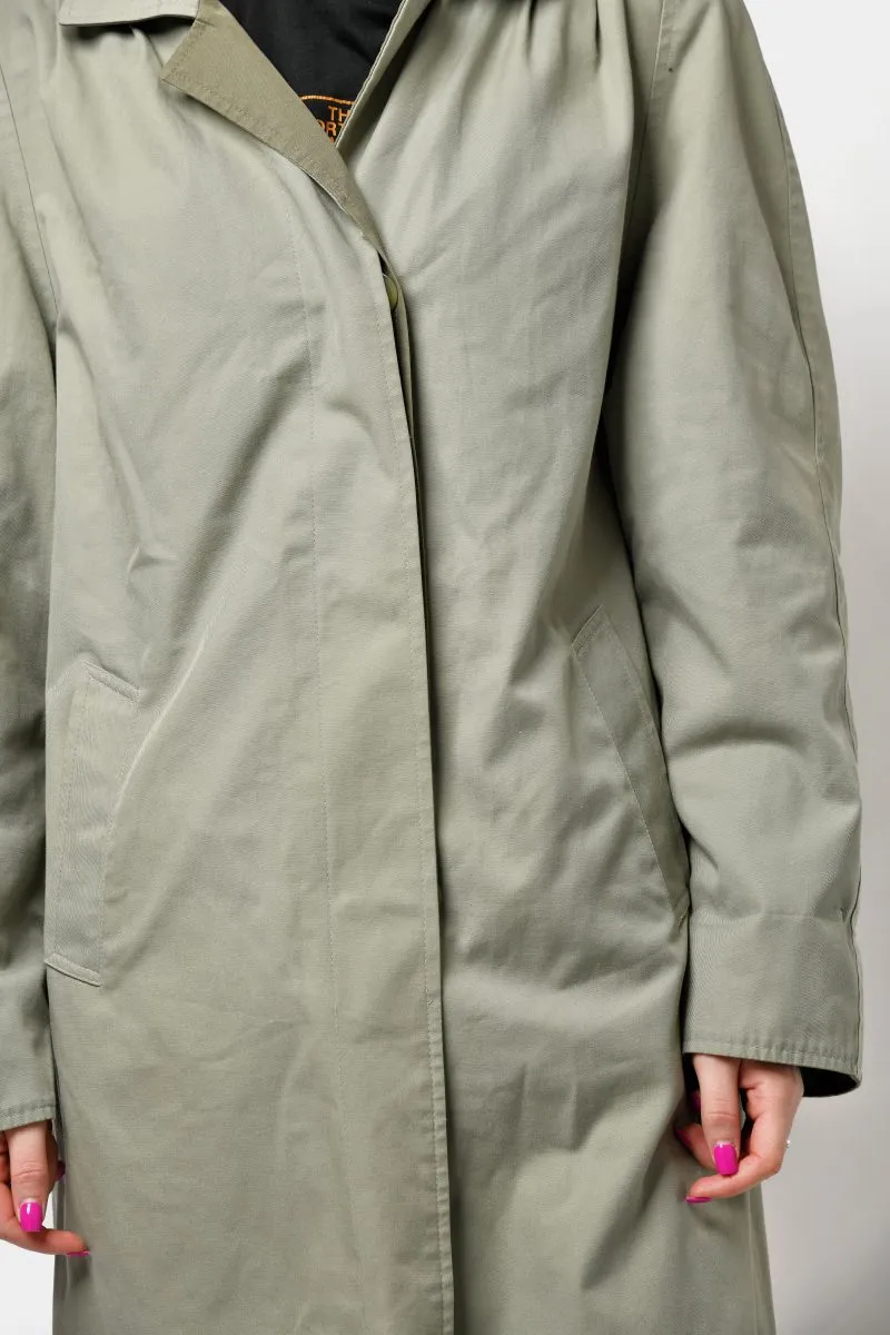 Vintage green grey trench coat