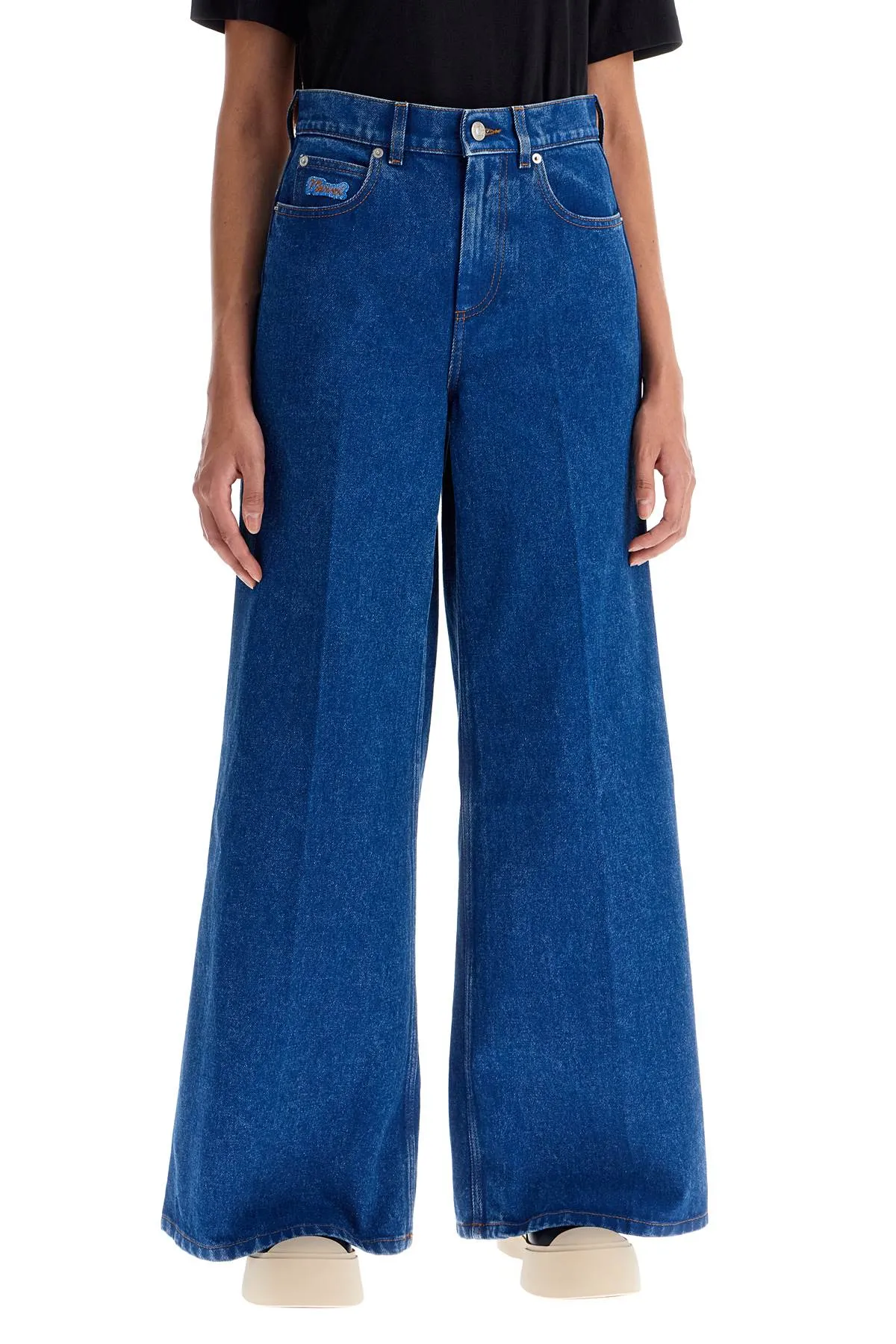 wide flared leg jeans with a PAJD0514X0 USCU83 OCEAN