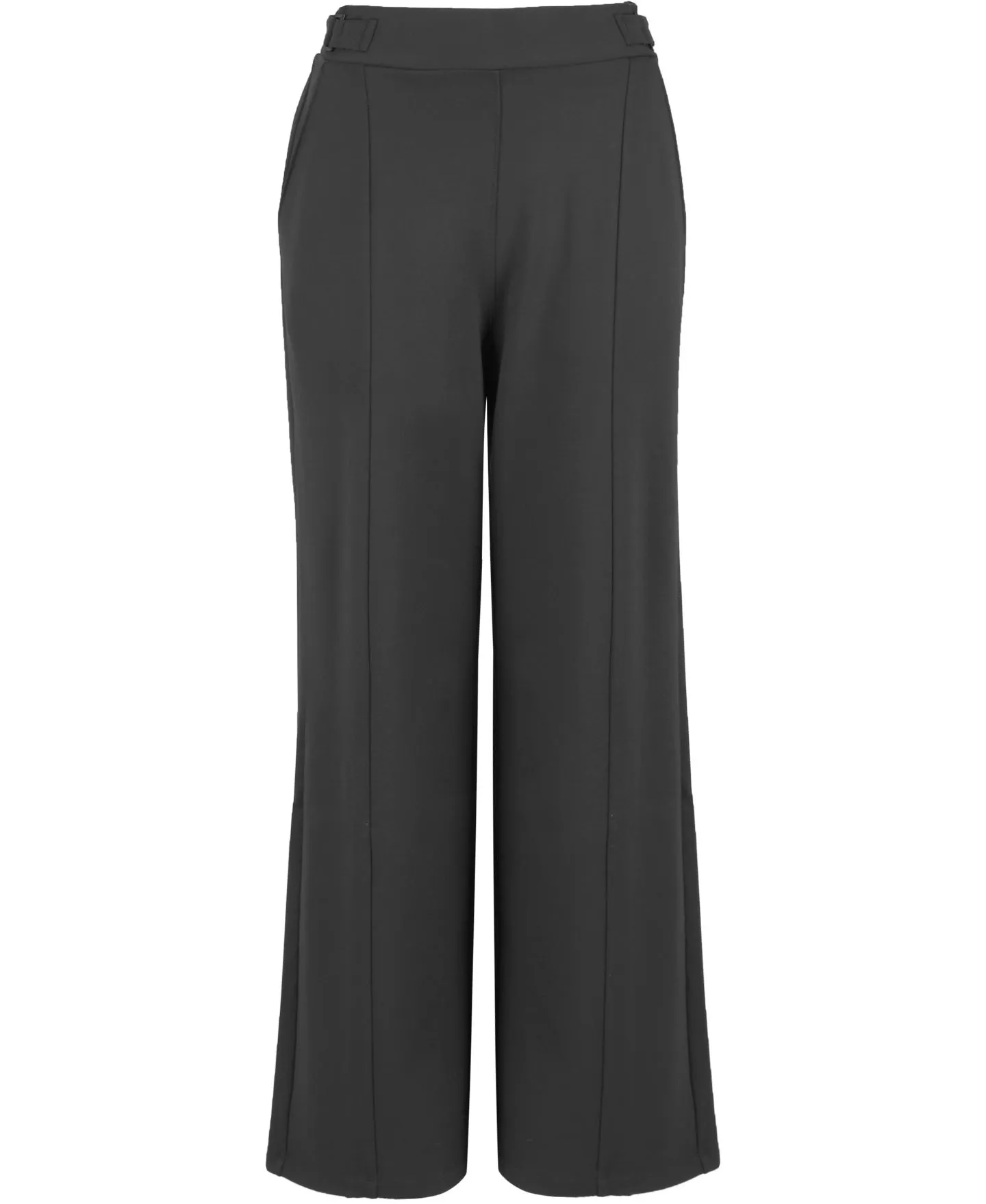 Women's Wide Leg Ponte Pants in Black | Postie