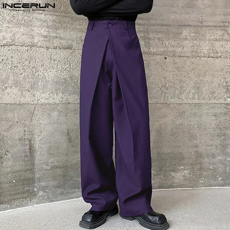 Xituodai 2024 Korean Style Mens Trousers Pleated Double Waistband Design Pants Leisure Well Fitting Male Wide Leg Pantalons S-5X