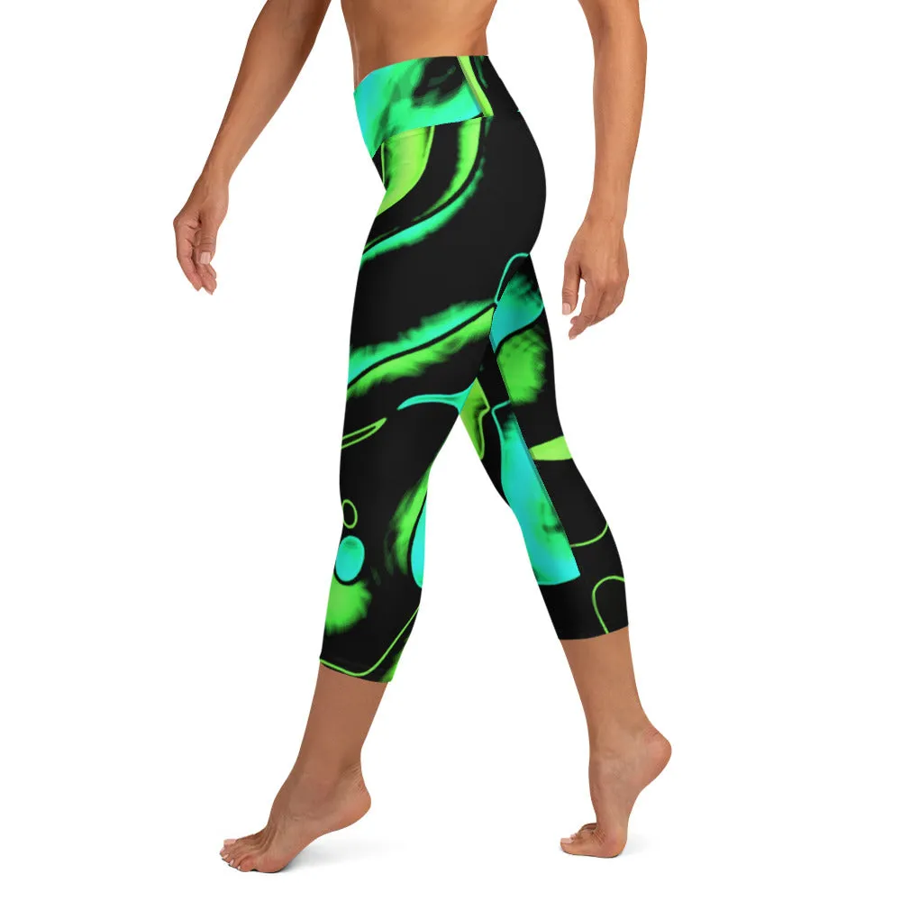 Yoga Capri Leggings Colorful Lime