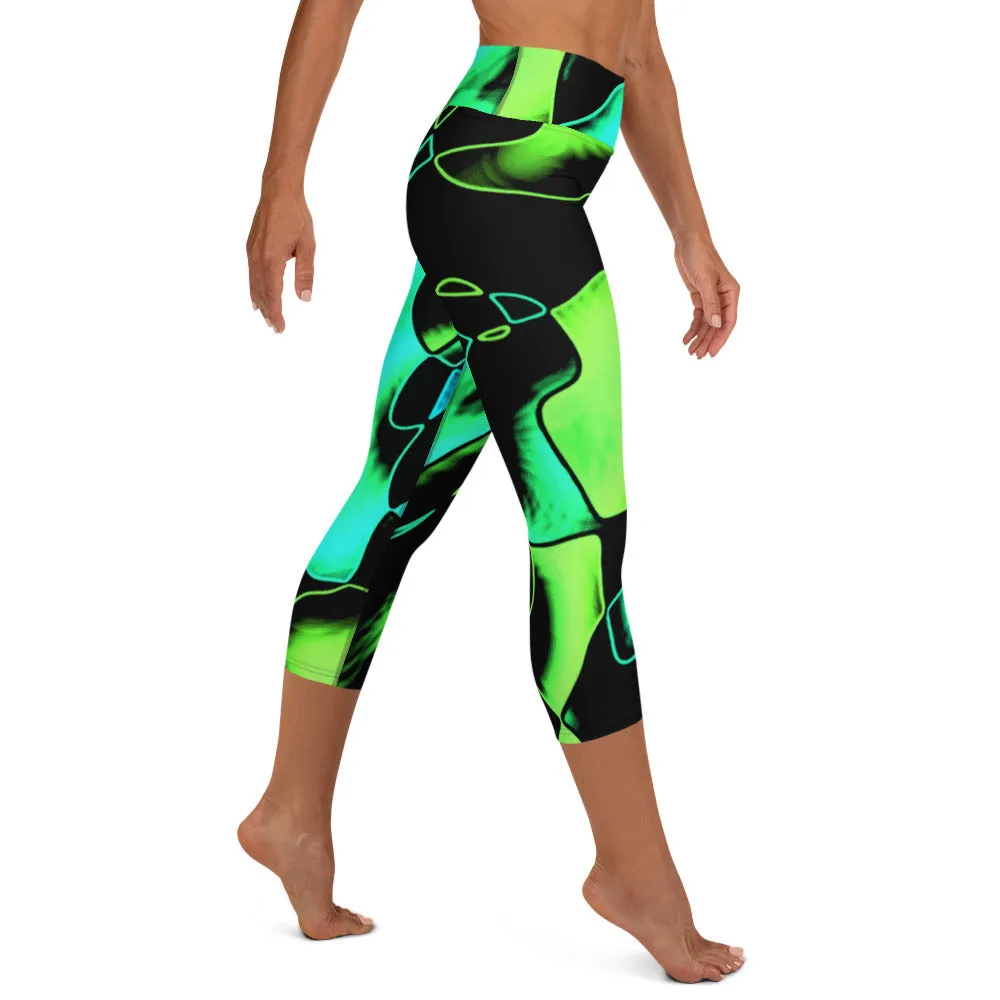 Yoga Capri Leggings Colorful Lime