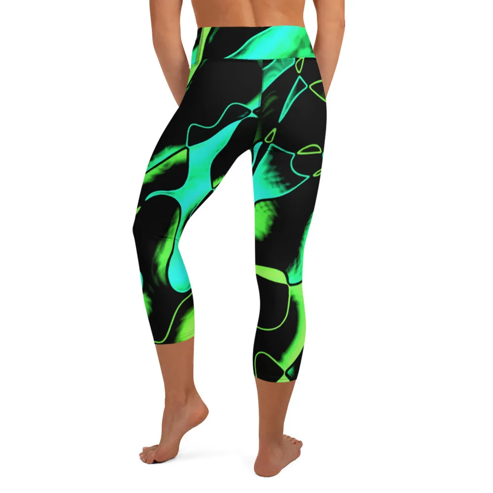 Yoga Capri Leggings Colorful Lime